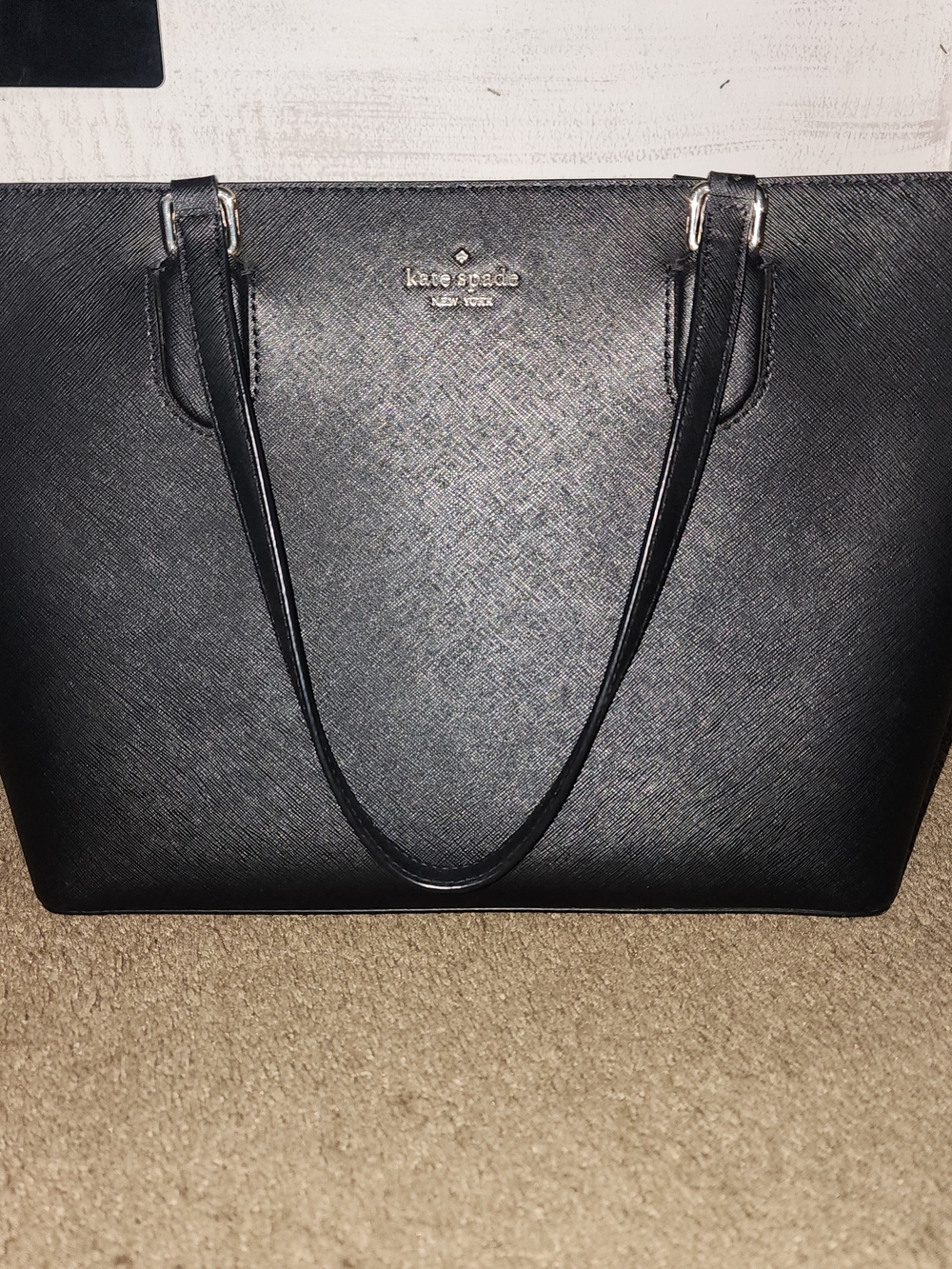 kate spade New York Black Saffiano Leather Tote